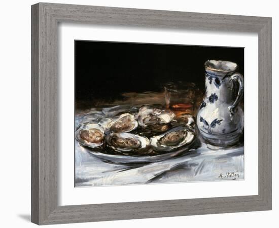 Still Life with Oysters, 19th Century-Antoine Vollon-Framed Giclee Print