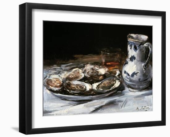 Still Life with Oysters, 19th Century-Antoine Vollon-Framed Giclee Print
