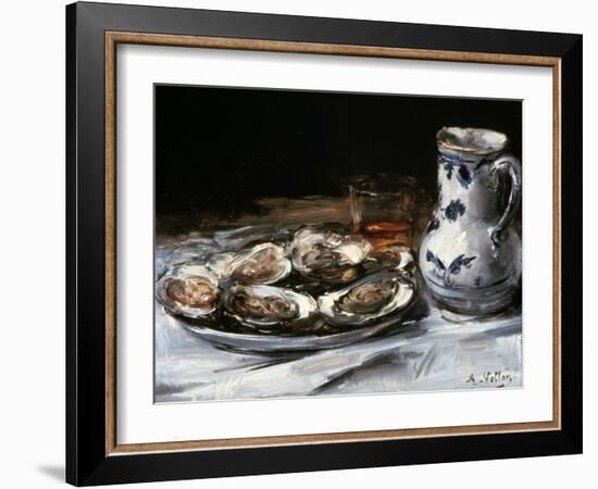 Still Life with Oysters, 19th Century-Antoine Vollon-Framed Giclee Print