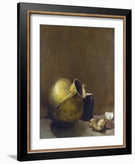 Still Life with Oysters and Brass Jug, 1892-Soren Emil Carlsen-Framed Giclee Print