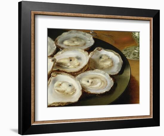 Still Life with Oysters, Sweetmeats and Roasted Chestnuts, Detail of Oysters-Osias The Elder Beert-Framed Giclee Print