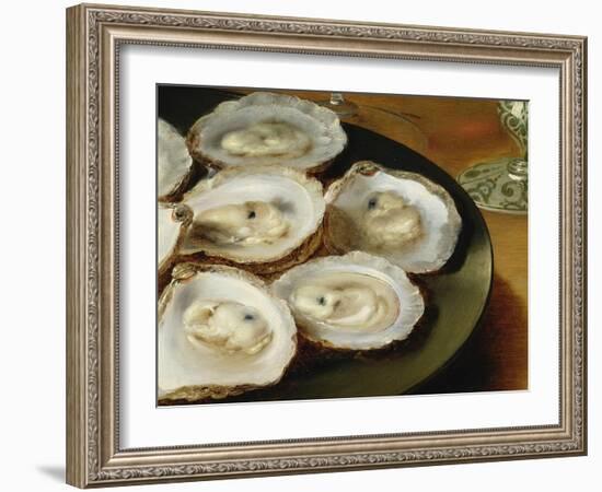 Still Life with Oysters, Sweetmeats and Roasted Chestnuts, Detail of Oysters-Osias The Elder Beert-Framed Giclee Print