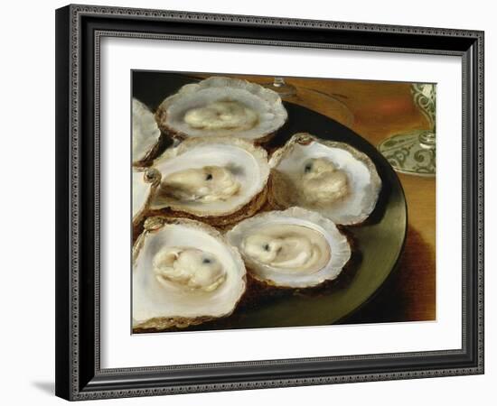 Still Life with Oysters, Sweetmeats and Roasted Chestnuts, Detail of Oysters-Osias The Elder Beert-Framed Giclee Print