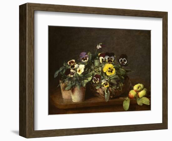 Still Life with Pansies, 1874-Ignace Henri Jean Fantin-Latour-Framed Giclee Print