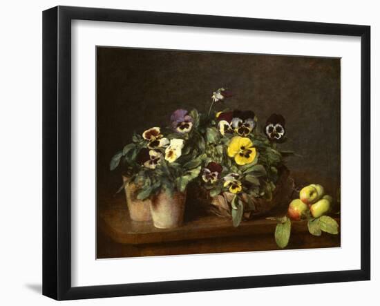 Still Life with Pansies, 1874-Ignace Henri Jean Fantin-Latour-Framed Giclee Print