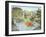 Still Life with Papaya and Cityscape, 2000-James Reeve-Framed Giclee Print