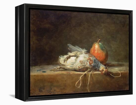 Still Life with Partridge and Pear, 1748-Jean-Baptiste Simeon Chardin-Framed Premier Image Canvas