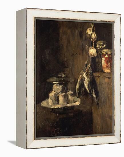 Still Life with Partridges and Cheese, after 1884-Carl Schuch-Framed Premier Image Canvas