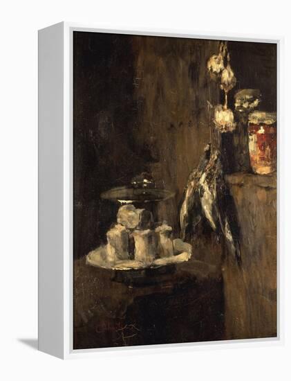 Still Life with Partridges and Cheese, after 1884-Carl Schuch-Framed Premier Image Canvas