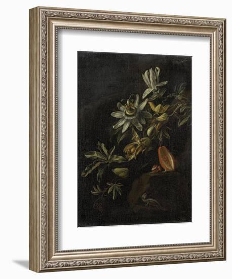 Still Life with Passionflowers-Elias Van Den Broeck-Framed Art Print