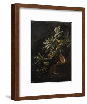 Still Life with Passionflowers-Elias Van Den Broeck-Framed Art Print