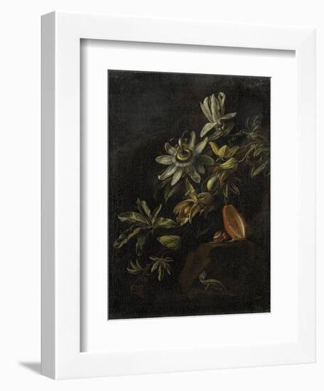 Still Life with Passionflowers-Elias Van Den Broeck-Framed Art Print