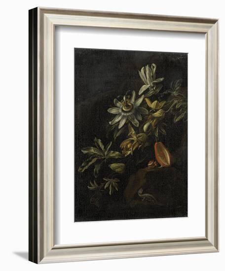 Still Life with Passionflowers-Elias Van Den Broeck-Framed Art Print