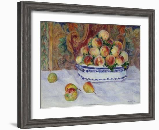 Still Life with Peaches, 1881-Pierre-Auguste Renoir-Framed Art Print