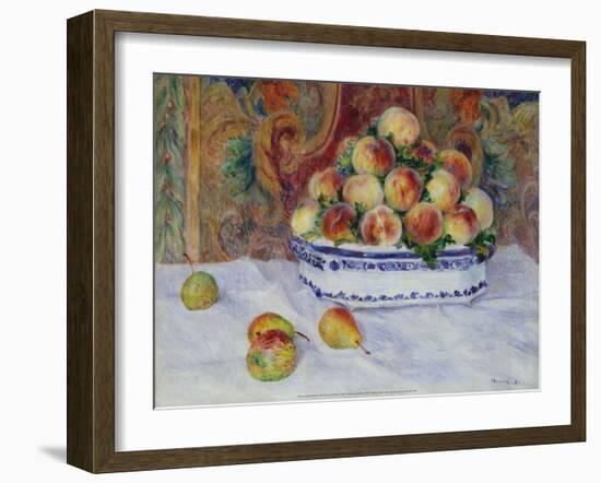 Still Life with Peaches, 1881-Pierre-Auguste Renoir-Framed Art Print