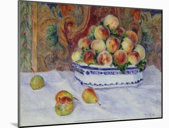 Still Life with Peaches, 1881-Pierre-Auguste Renoir-Mounted Art Print