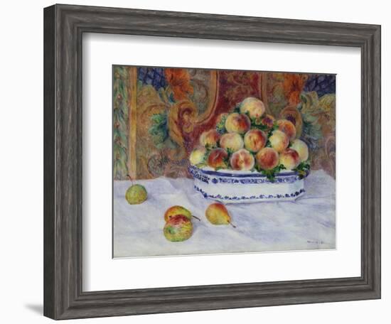 Still Life with Peaches, 1881-Pierre-Auguste Renoir-Framed Giclee Print