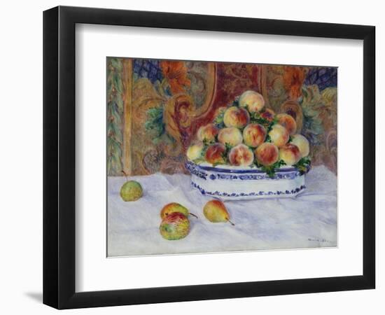 Still Life with Peaches, 1881-Pierre-Auguste Renoir-Framed Giclee Print