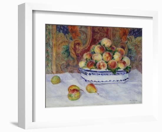 Still Life with Peaches, 1881-Pierre-Auguste Renoir-Framed Giclee Print