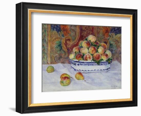 Still Life with Peaches, 1881-Pierre-Auguste Renoir-Framed Giclee Print