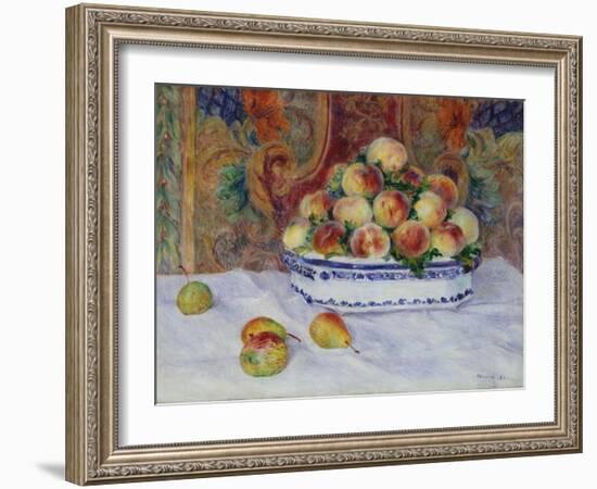 Still Life with Peaches, 1881-Pierre-Auguste Renoir-Framed Giclee Print