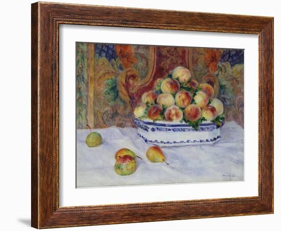 Still Life with Peaches, 1881-Pierre-Auguste Renoir-Framed Giclee Print