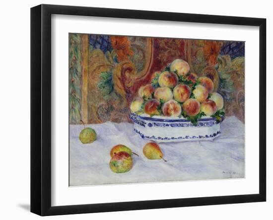 Still Life with Peaches, 1881-Pierre-Auguste Renoir-Framed Giclee Print