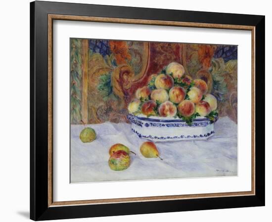 Still Life with Peaches, 1881-Pierre-Auguste Renoir-Framed Giclee Print