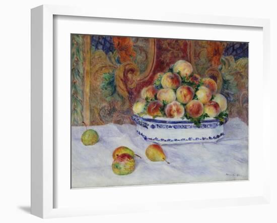 Still Life with Peaches, 1881-Pierre-Auguste Renoir-Framed Giclee Print