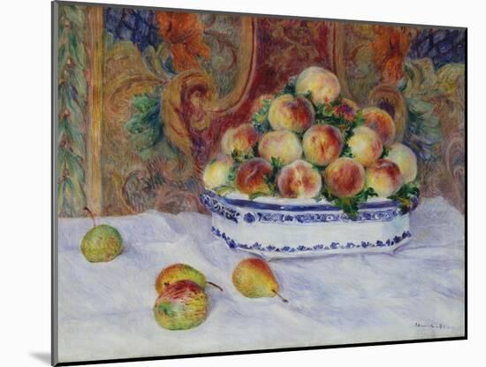 Still Life with Peaches, 1881-Pierre-Auguste Renoir-Mounted Giclee Print