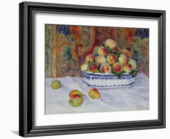 Still Life with Peaches, 1881-Pierre-Auguste Renoir-Framed Giclee Print