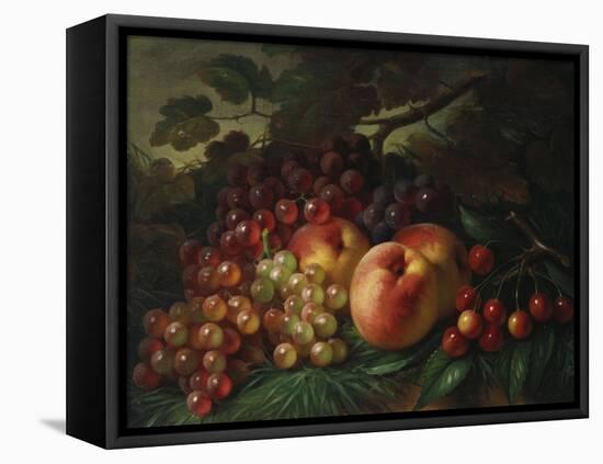 Still Life with Peaches and Grapes, 1863-Frederic Edwin Church-Framed Premier Image Canvas