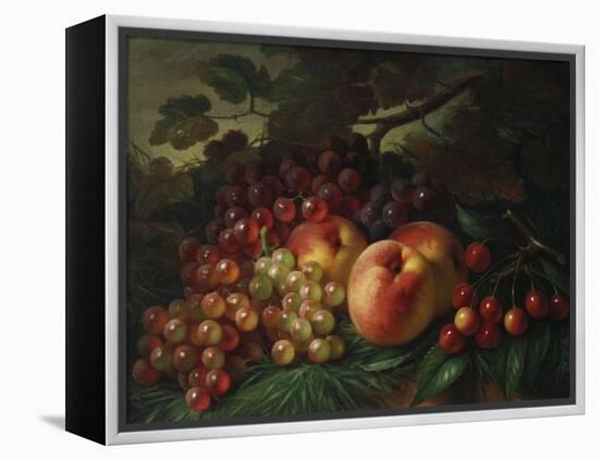 Still Life with Peaches and Grapes, 1863-Frederic Edwin Church-Framed Premier Image Canvas