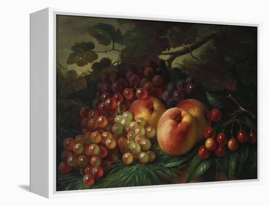 Still Life with Peaches and Grapes, 1863-Frederic Edwin Church-Framed Premier Image Canvas