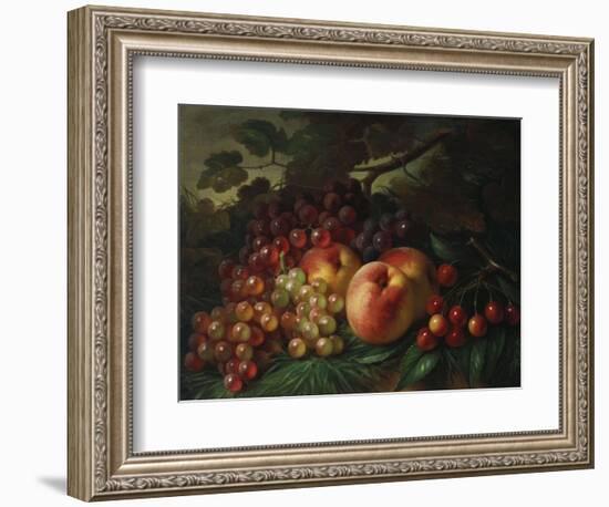 Still Life with Peaches and Grapes, 1863-Frederic Edwin Church-Framed Giclee Print