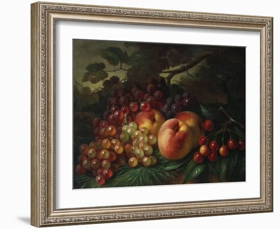 Still Life with Peaches and Grapes, 1863-Frederic Edwin Church-Framed Giclee Print