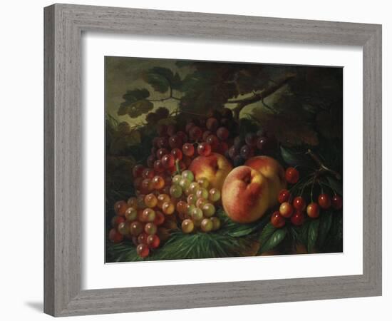 Still Life with Peaches and Grapes, 1863-Frederic Edwin Church-Framed Giclee Print