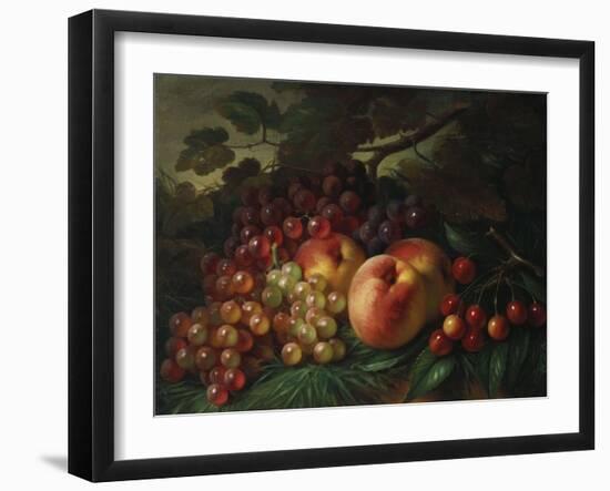 Still Life with Peaches and Grapes, 1863-Frederic Edwin Church-Framed Giclee Print