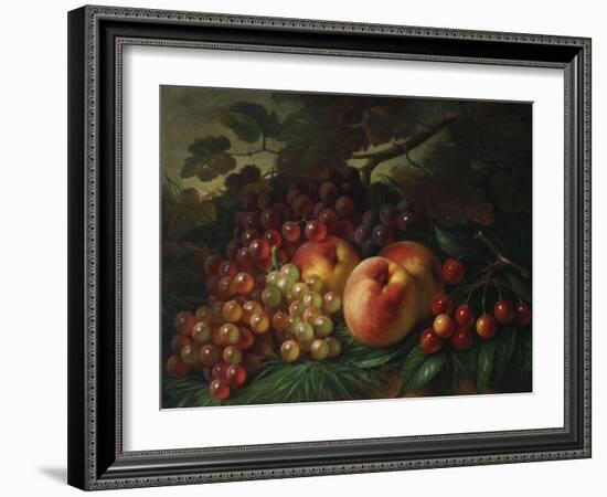 Still Life with Peaches and Grapes, 1863-Frederic Edwin Church-Framed Giclee Print