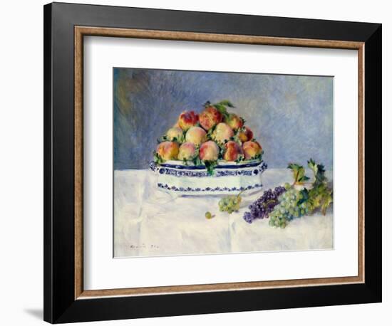 Still Life with Peaches and Grapes-Auguste Renoir-Framed Art Print