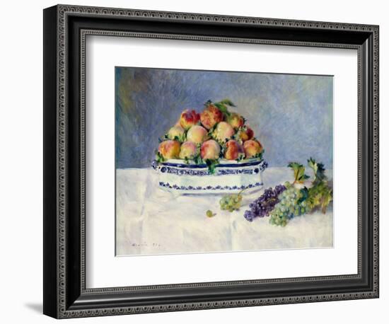 Still Life with Peaches and Grapes-Auguste Renoir-Framed Art Print