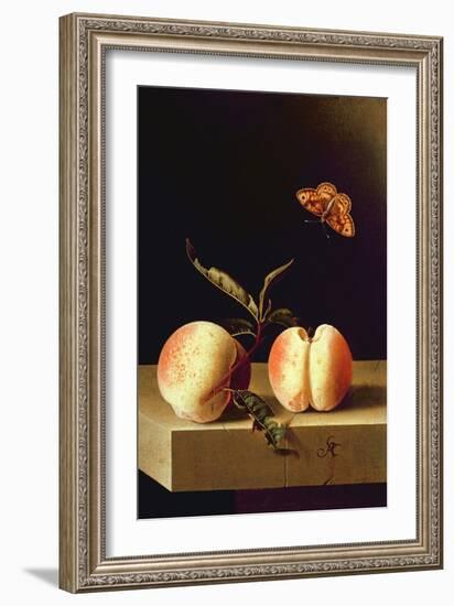 Still Life with Peaches-Adrian Coorte-Framed Giclee Print