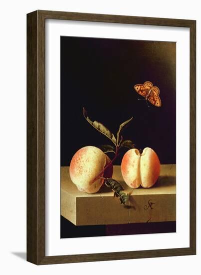 Still Life with Peaches-Adrian Coorte-Framed Giclee Print