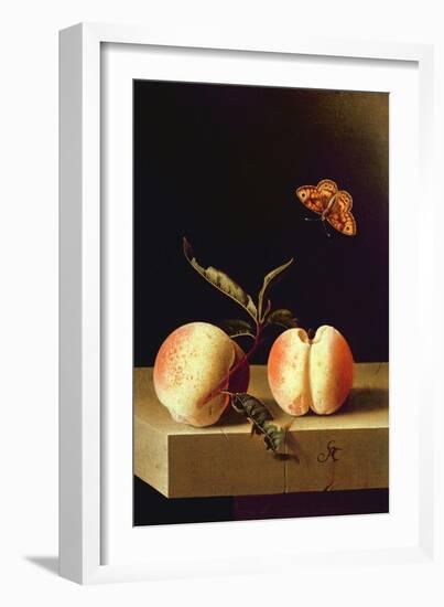 Still Life with Peaches-Adrian Coorte-Framed Giclee Print