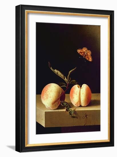 Still Life with Peaches-Adrian Coorte-Framed Giclee Print