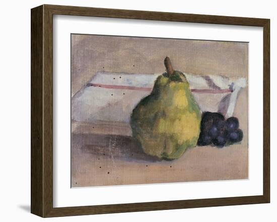 Still Life with Pear and Grapes-Egisto Paolo Fabbri-Framed Art Print