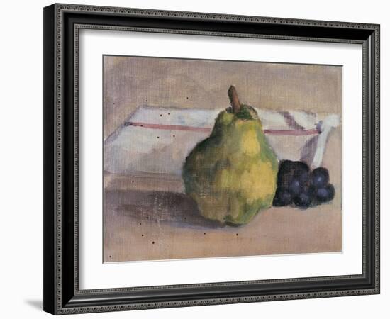 Still Life with Pear and Grapes-Egisto Paolo Fabbri-Framed Art Print