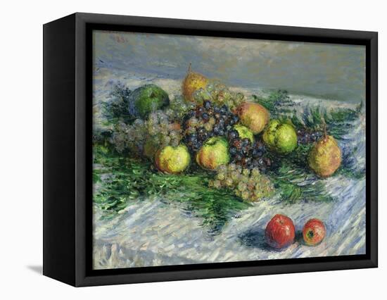 Still Life with Pears and Grapes, 1880-Claude Monet-Framed Premier Image Canvas