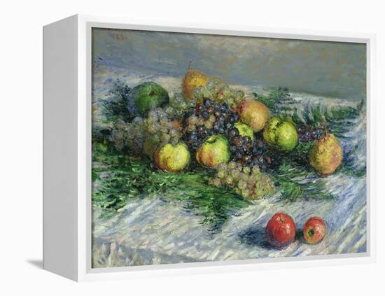 Still Life with Pears and Grapes, 1880-Claude Monet-Framed Premier Image Canvas