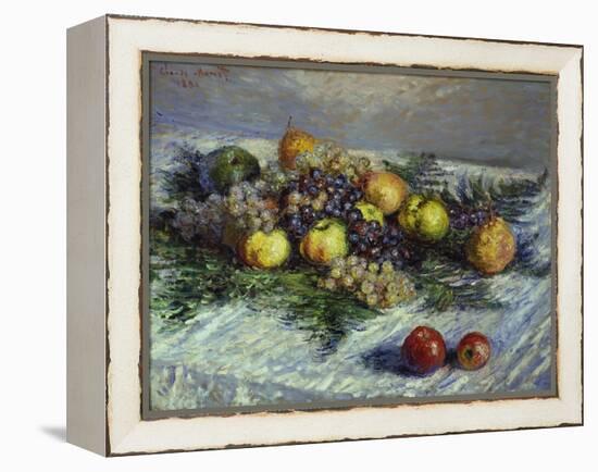 Still Life with Pears and Grapes, 1880-Claude Monet-Framed Premier Image Canvas